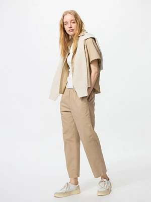 COTTON RELAXED ANKLE PANTS