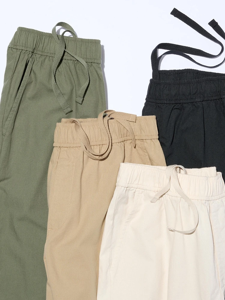 COTTON RELAXED ANKLE PANTS