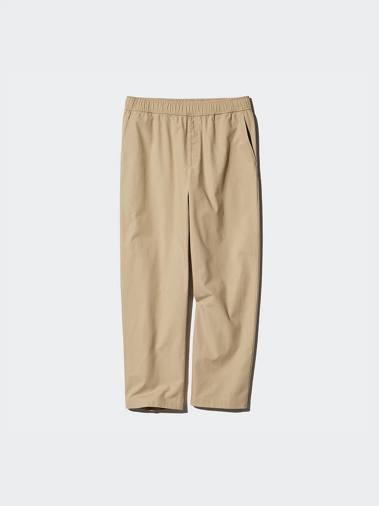 COTTON RELAXED ANKLE PANTS