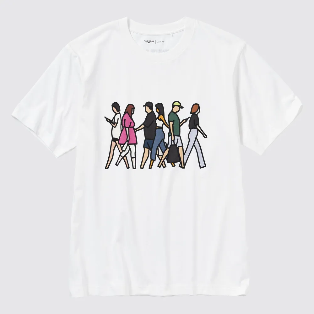 PEACE FOR ALL (JULIAN OPIE) SHORT SLEEVE GRAPHIC T-SHIRT