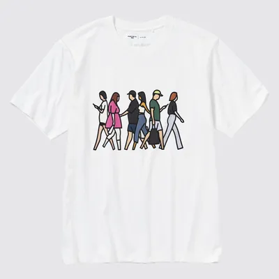 PEACE FOR ALL (JULIAN OPIE) SHORT SLEEVE GRAPHIC T-SHIRT