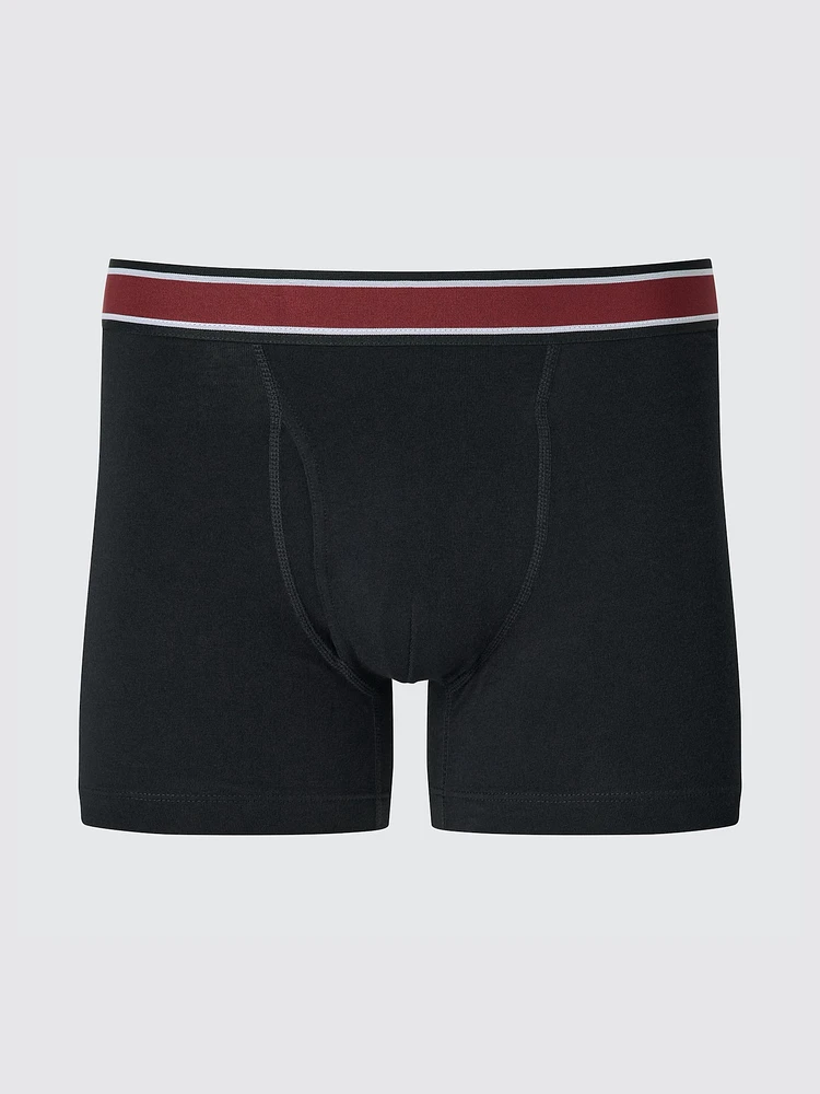 Cotton Waist Striped Boxer Briefs