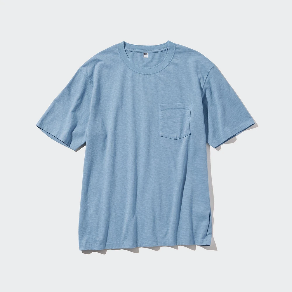 Slub Cotton Crew Neck T-Shirt