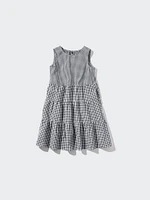 Seersucker Tiered Sleeveless Dress