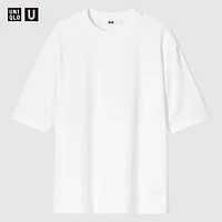 AIRism Cotton Oversized Crew Neck Half-Sleeve T-Shirt