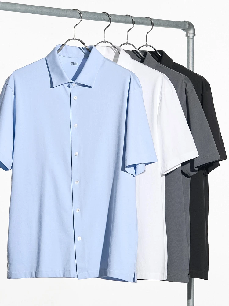 AIRism COTTON FULL OPEN SHORT SLEEVE POLO SHIRT