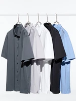 AIRism COTTON FULL OPEN SHORT SLEEVE POLO SHIRT