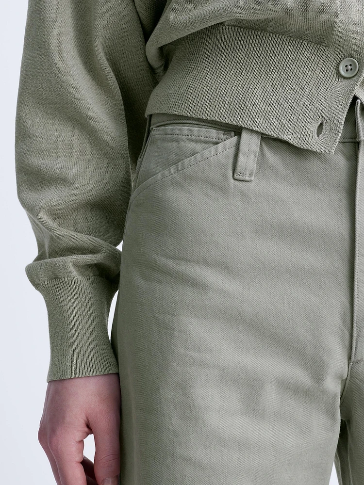 High Waisted Straight Color Jeans