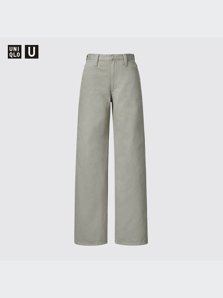 High Waisted Straight Color Jeans