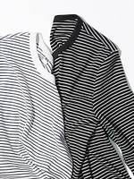 Soft Ribbed T-Shirt | Long Sleeve Striped