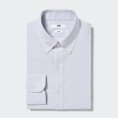 Easy Care Checked Stretch Slim-Fit Shirt