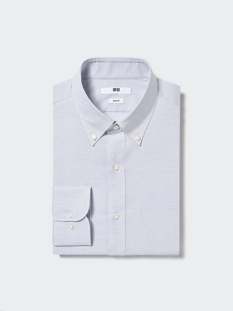 Easy Care Stretch Slim Shirt | Checked