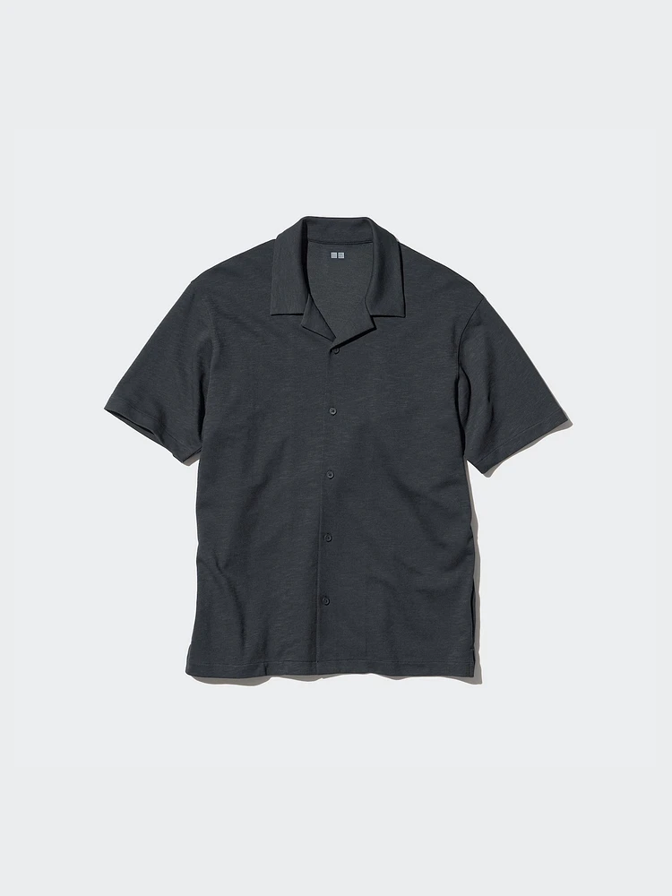 AIRism Cotton Full Open Polo Shirt | Collar