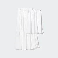 Crinkle Cotton Tiered Skirt