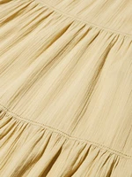 Crinkle Cotton Tiered Skirt