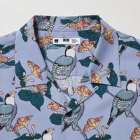 Printed Open Collar Short-Sleeve Shirt (Edo Ukiyo-E