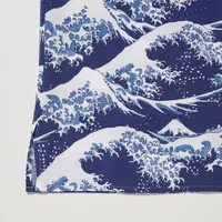 Printed Open Collar Short-Sleeve Shirt (Hokusai