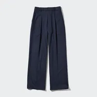 Wide-Fit Pleated Pants (Pinstripe, Tall)