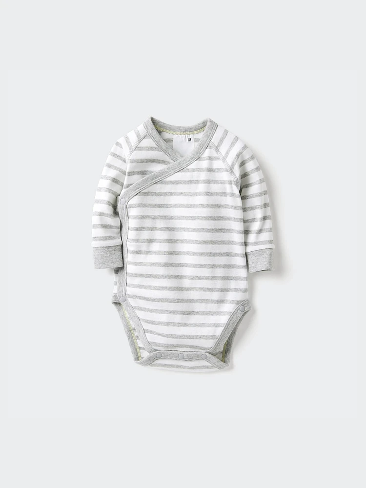 Striped Long Sleeve Bodysuit | Open Front