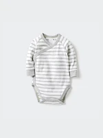 Striped Long Sleeve Bodysuit | Open Front