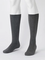 Wide Ribbed Knee High Socks