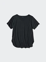 AIRism Seamless Long T-Shirt | V-Neck