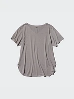 AIRism Seamless Long T-Shirt | V-Neck