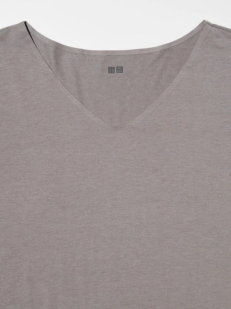 AIRism Seamless Long T-Shirt | V-Neck