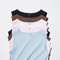 BOAT NECK SLEEVELESS T-SHIRT