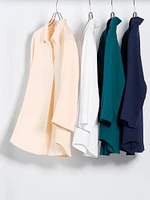 Rayon Skipper Collar Blouse | 3/4 Sleeve