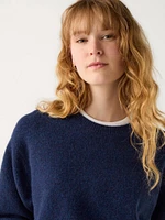 SOUFFLE YARN CREW NECK SWEATER