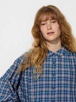 Soft Lawn Gathered Blouse | Checked