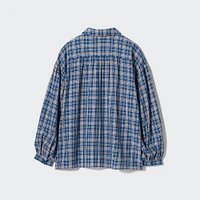 Soft Lawn Gathered Blouse | Checked