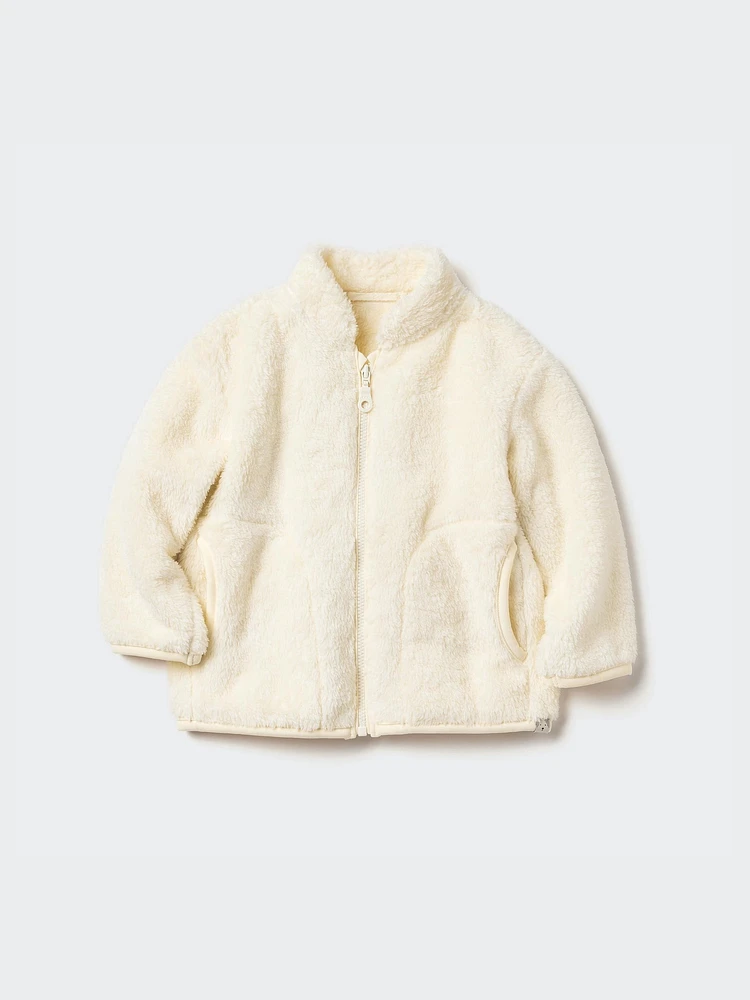 FLUFFY YARN FLEECE FULL-ZIP JACKET