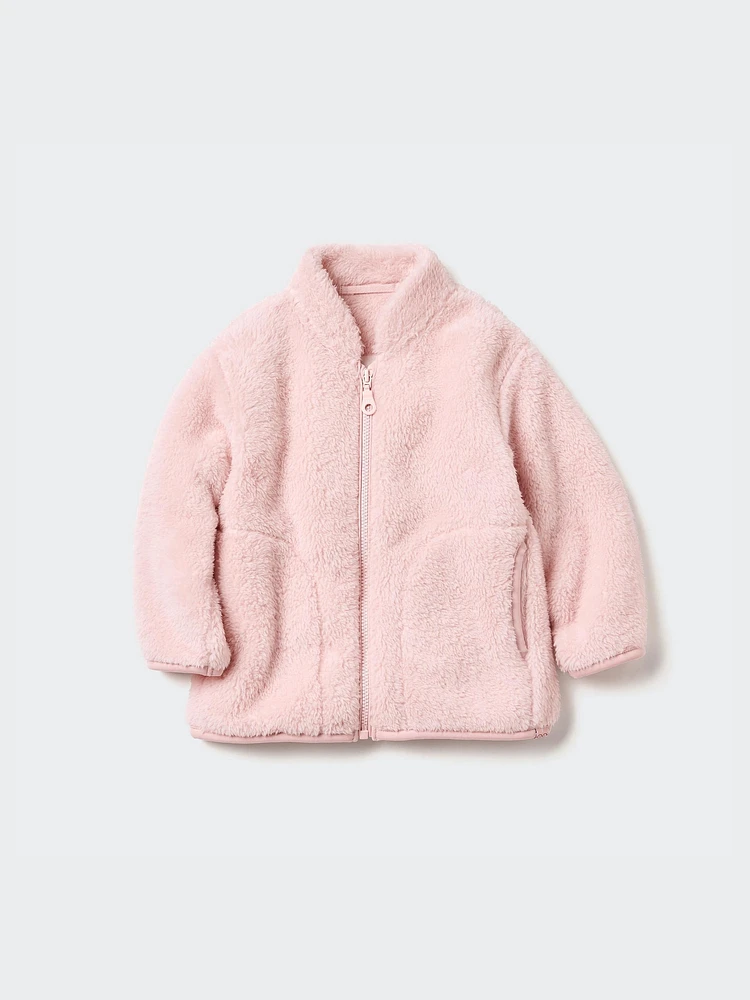 FLUFFY YARN FLEECE FULL-ZIP JACKET