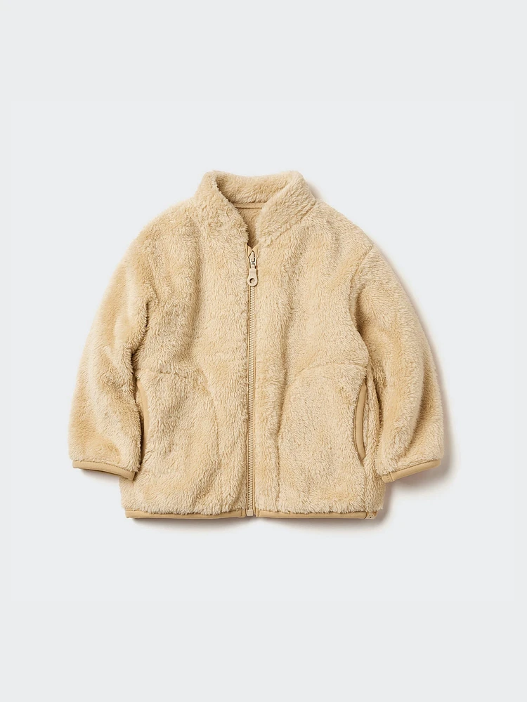 FLUFFY YARN FLEECE FULL-ZIP JACKET