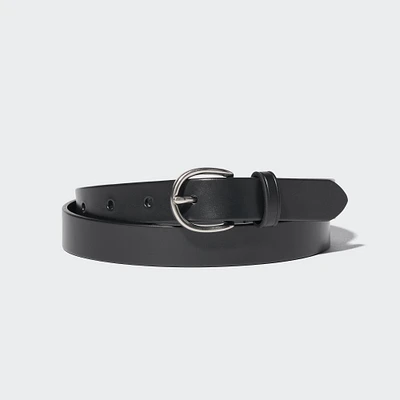 Italian Oiled Leather Narrow Belt