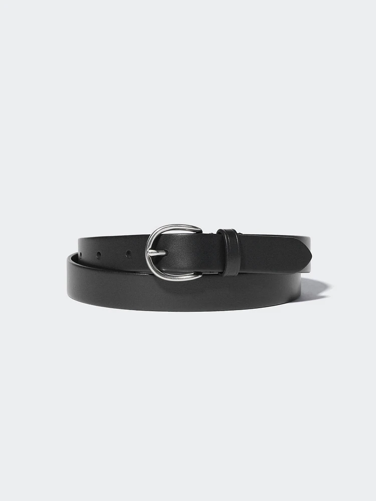 ITALIAN LEATHER OILED NARROW BELT