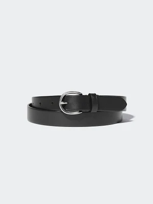 ITALIAN LEATHER OILED NARROW BELT