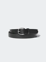 Italian Oiled Leather Narrow Belt