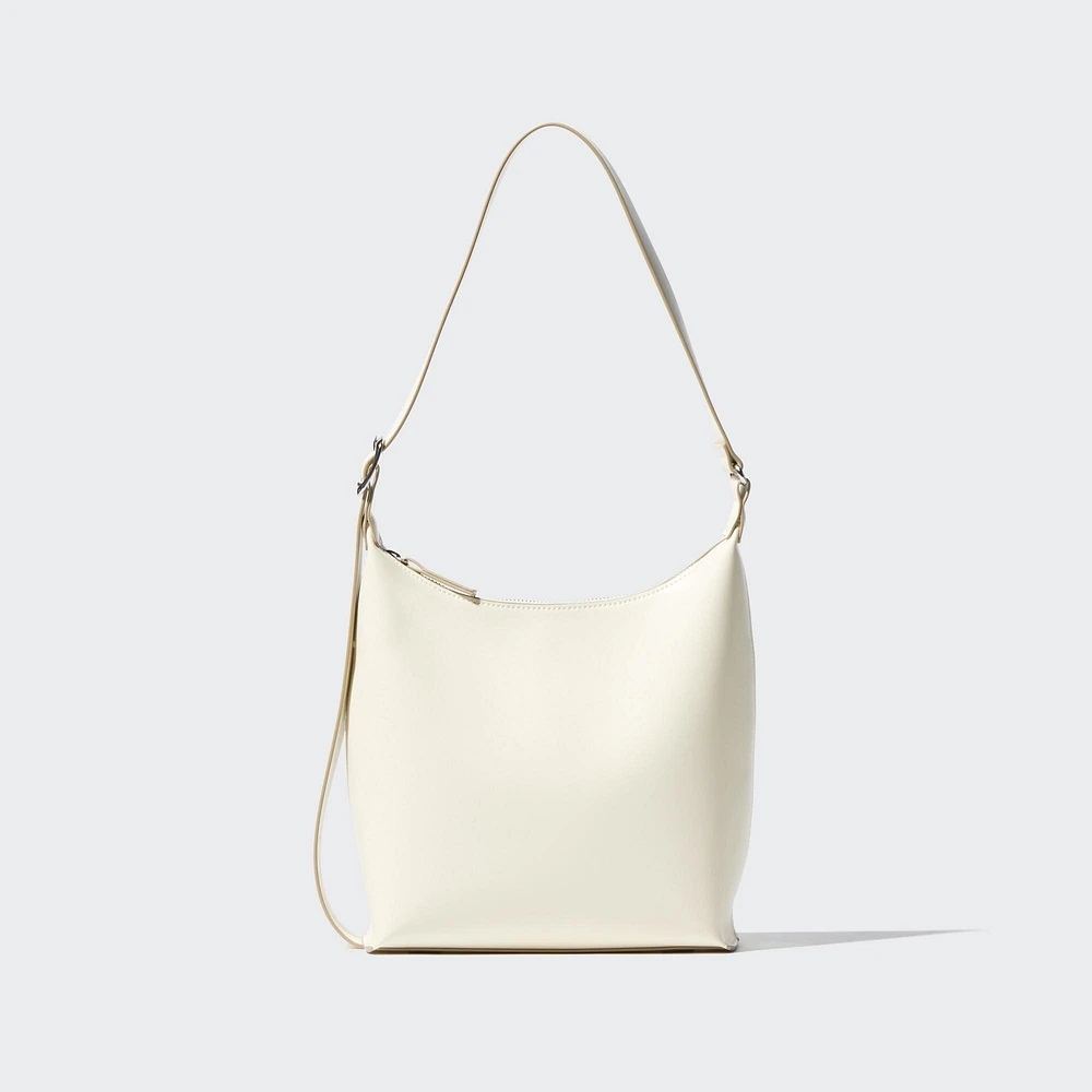 FAUX LEATHER SQUARE SHOULDER BAG