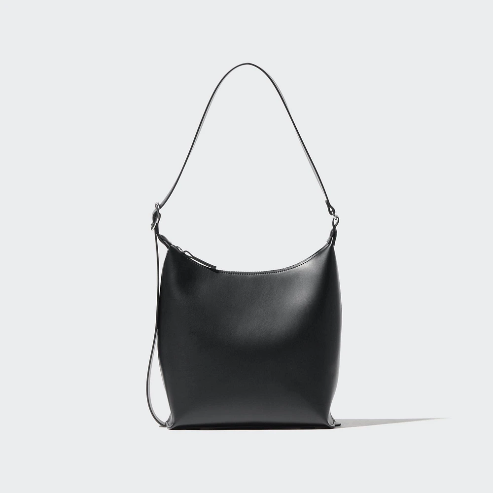Faux Leather Square Shoulder Bag