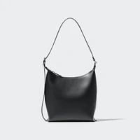 FAUX LEATHER SQUARE SHOULDER BAG