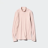 Ribbed High Neck Long Sleeve T-Shirt