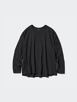 Smooth Cotton Oversized T-Shirt | Long Sleeve