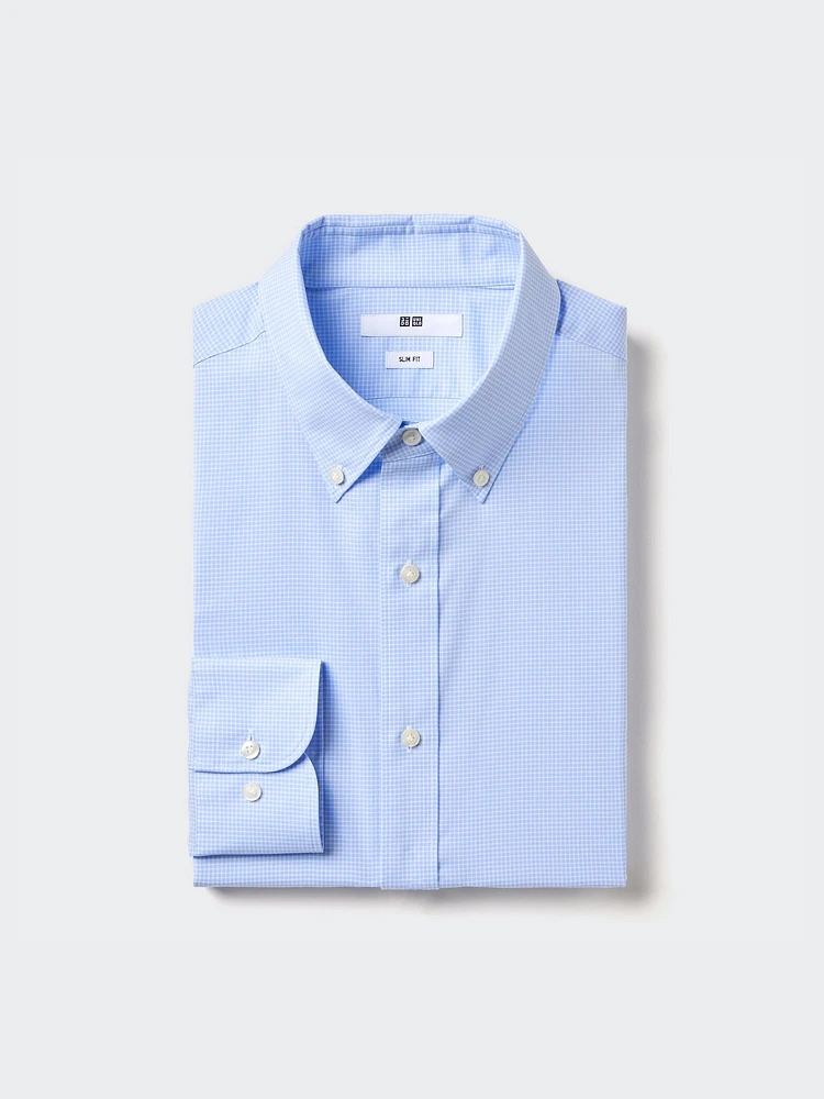 Easy Care Stretch Slim Shirt | Checked