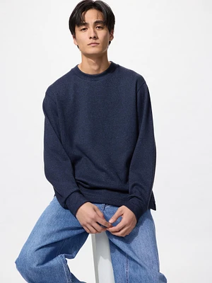 SOFT KNITTED FLEECE CREW NECK T-SHIRT