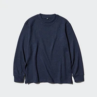 SOFT KNITTED FLEECE CREW NECK T-SHIRT