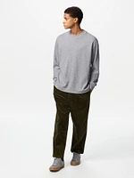 SOFT KNITTED FLEECE CREW NECK T-SHIRT