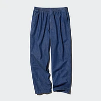 Cotton Relaxed Ankle Pants | Denim